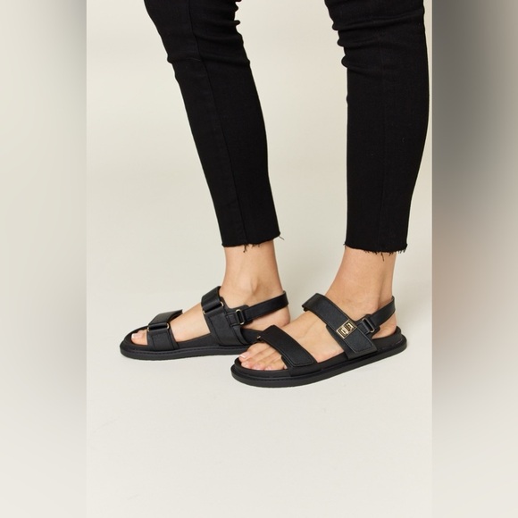 WILD DIVA Velcro Double Strap Slingback Sandals - Picture 4 of 7